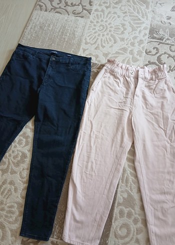 44 Beden pembe Renk Pembe Rahat Kesim i Kadın Kot Pantolon