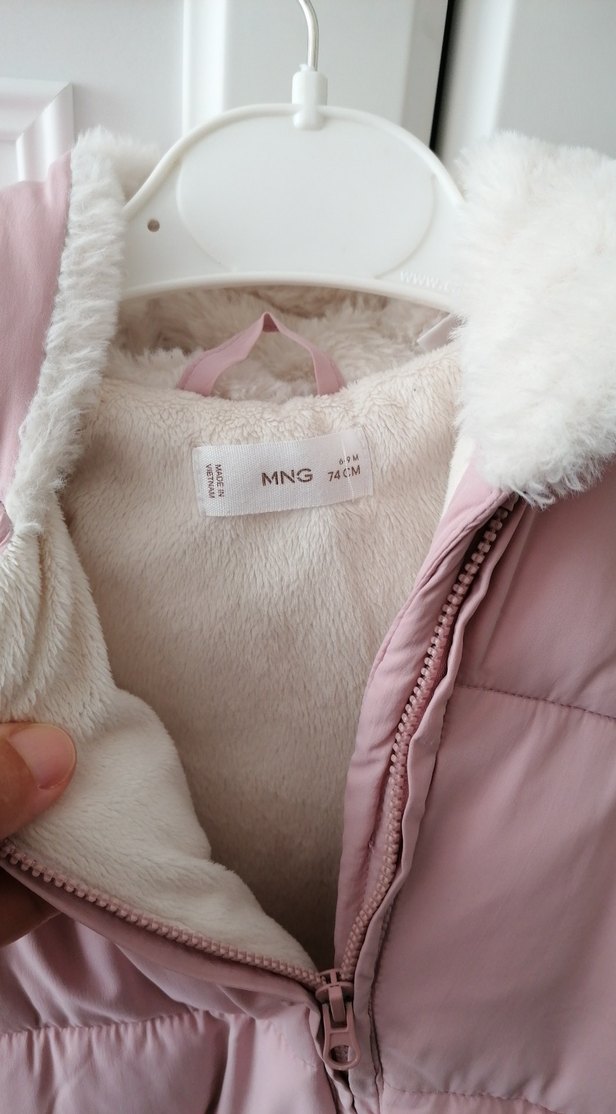 Pembe Peluş Detaylı Bebek Kız Tulumu - Görsel 3