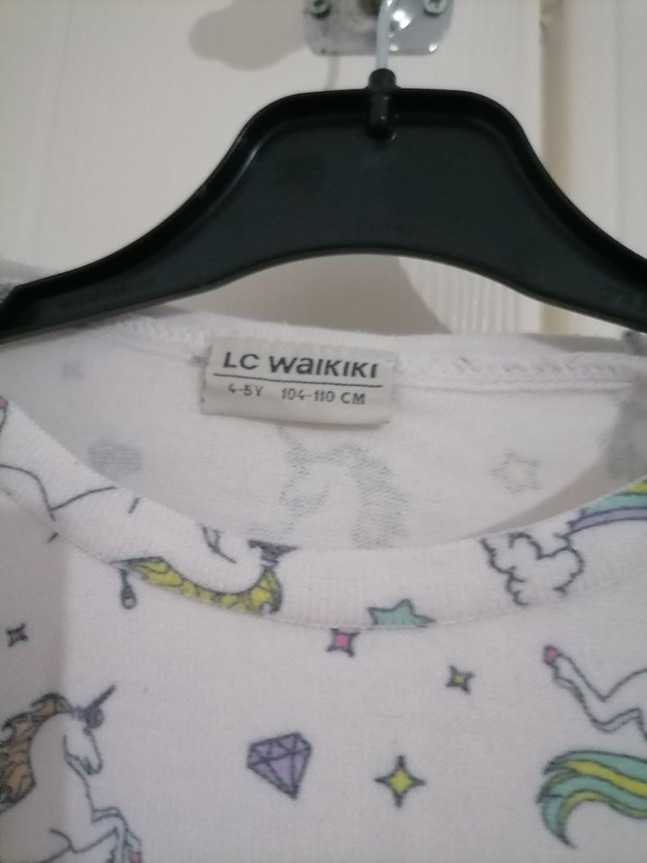 Beyaz Baskılı Kız Sweatshirt - Görsel 2