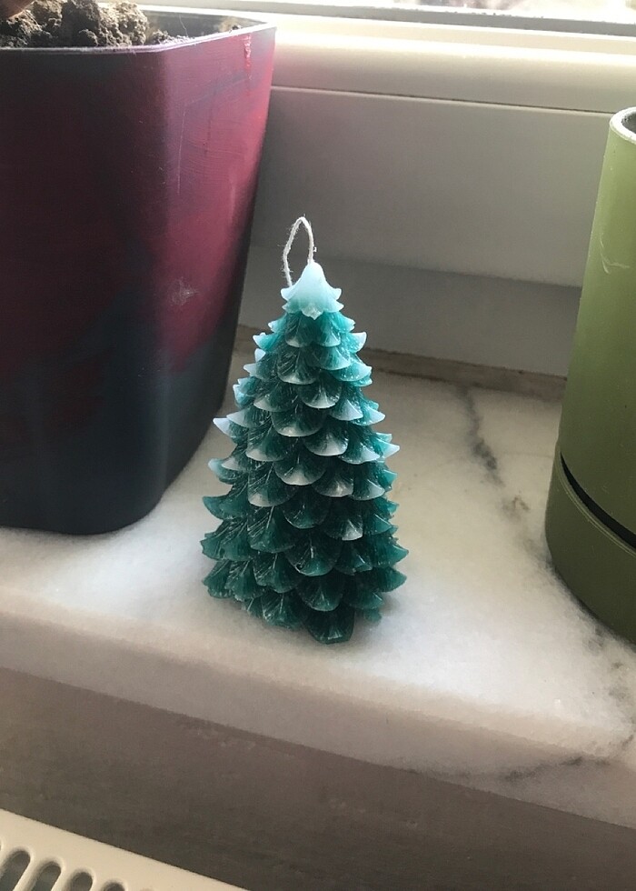 El yapımı çam ağacı mum - Görsel 3