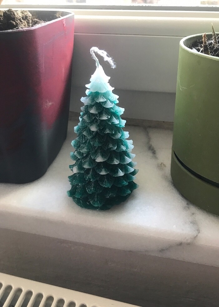 El yapımı çam ağacı mum - Görsel 2