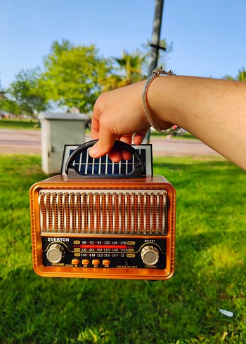 Renkli Kahverengi Retro Nostaljik Bluetooth Müzik Sistemi