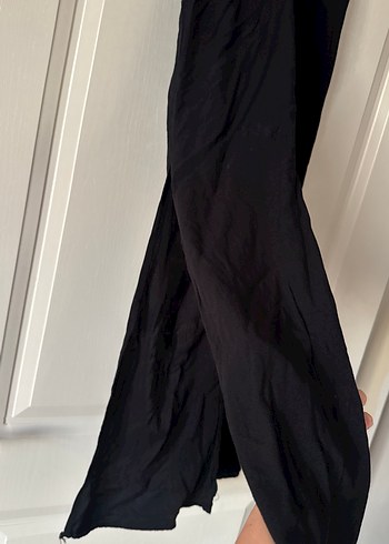 Siyah Salaş Uzun Kadın Pantolon - Görsel 2