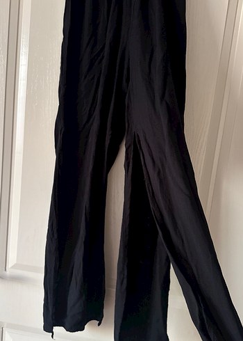 Siyah Salaş Uzun Kadın Pantolon - Görsel 3