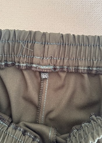 Kadın Siyah Bel Bantlı Kumaş Pantolon - Görsel 4