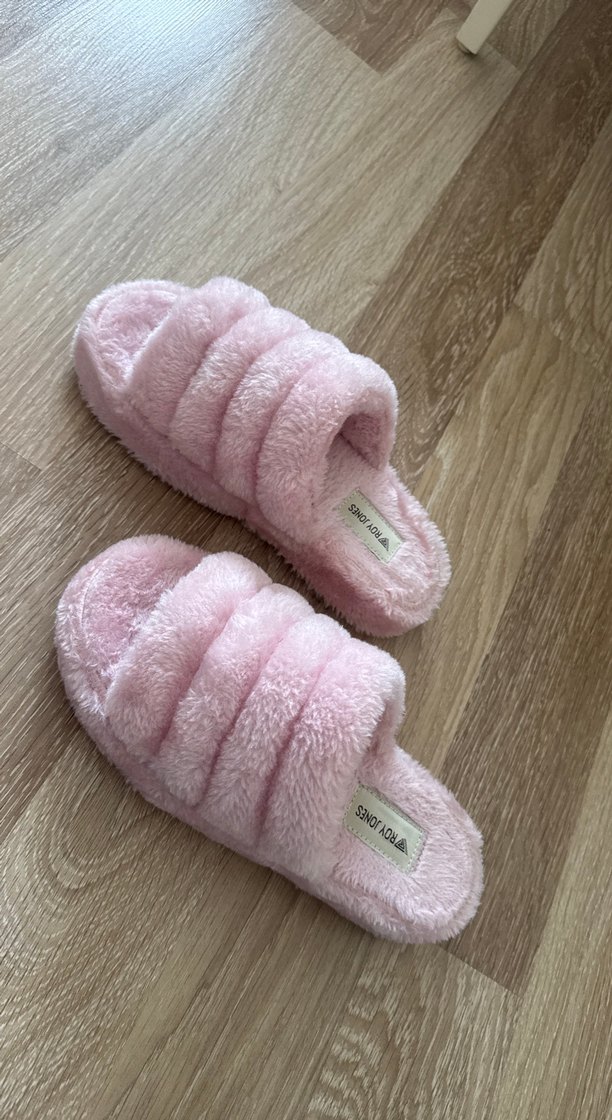 Pembe Kadın Peluş Dolgulu Ev Terliği - Görsel 3