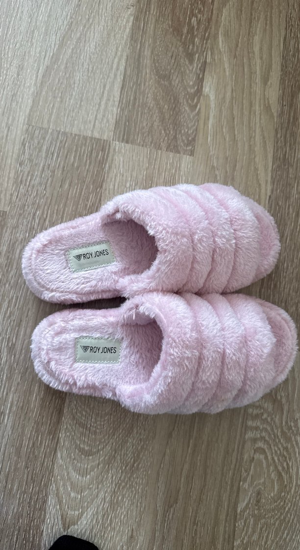 Pembe Kadın Peluş Dolgulu Ev Terliği - Görsel 4