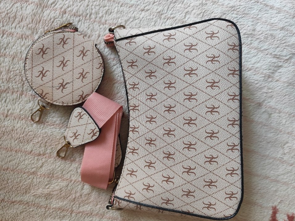 Pembe Baskılı  Cüzdanı ve Kemer - Görsel 2