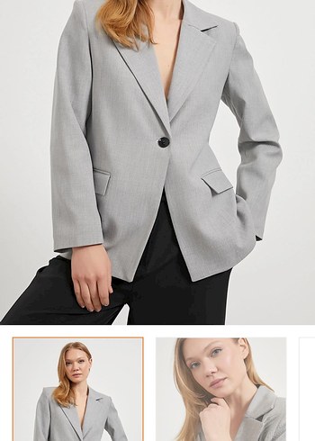 Gri Kadın blazer ceket