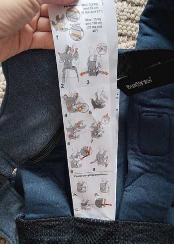 BabyBjörn one Cotton mix kanguru - Görsel 5