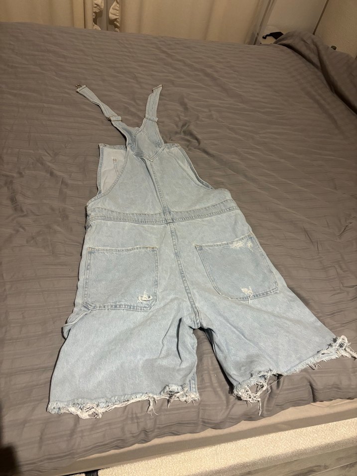 Bershka Kot Kısa Salopet - Görsel 4