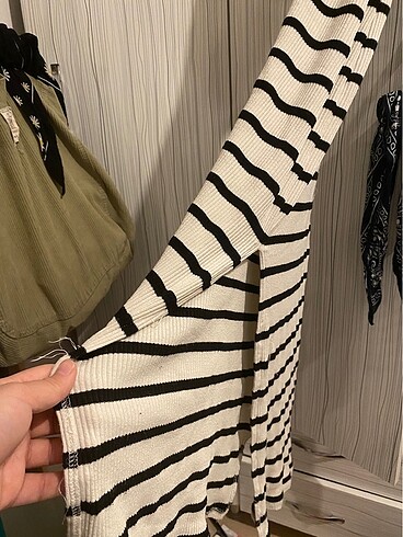 m Beden bershka triko çizgili elbise