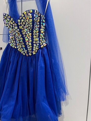 Saks mavisi abiye - Görsel 5