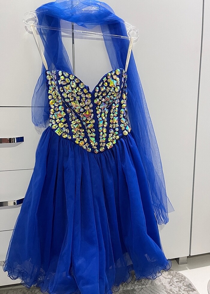 Saks mavisi abiye - Görsel 3