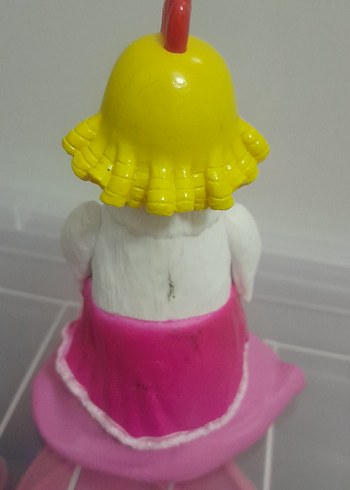 Renkli Pembe Etekli Tavuk Figürü - Görsel 3