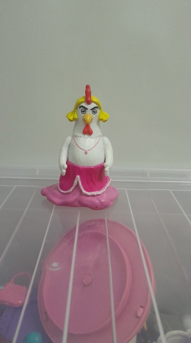 Renkli Pembe Etekli Tavuk Figürü - Görsel 2