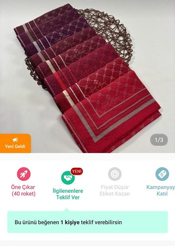 Bordo Nakışlı Klasik olinda esarp