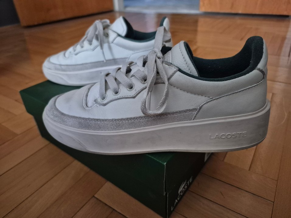 Lacoste Beyaz Gri Bağcıklı Kadın Spor Ayakkabı - Görsel 4