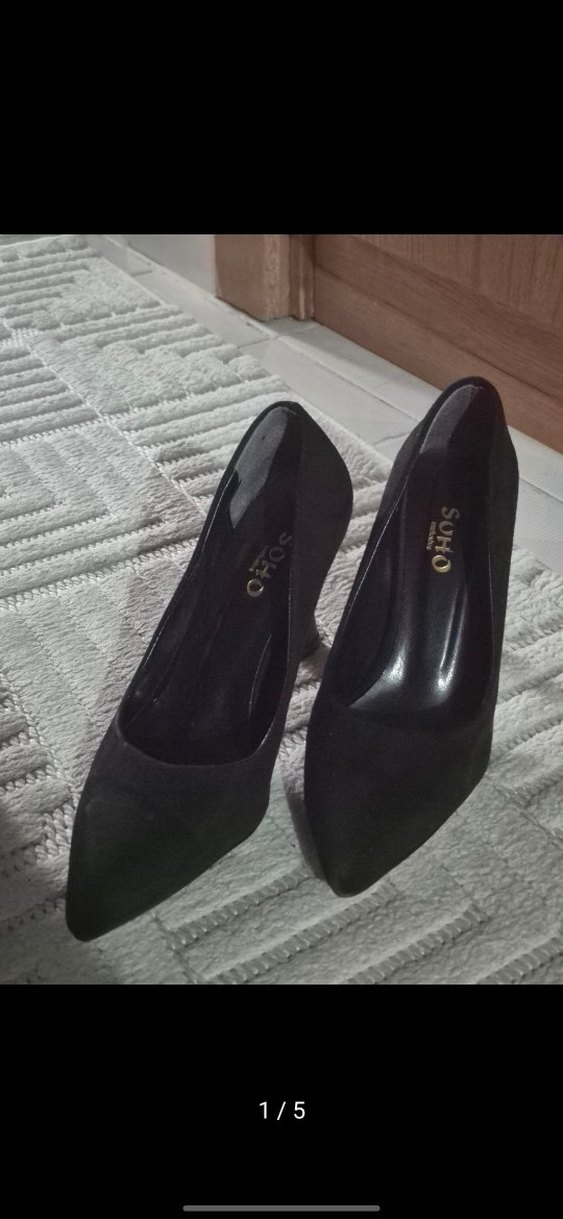 Siyah Stiletto Topuklu Kadın Ayakkabı - Görsel 2