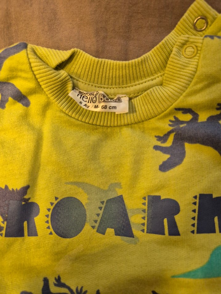 Erkek Çocuk Yeşil Baskılı Sweatshirt - Görsel 2