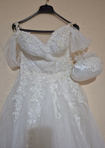 Modern Beyaz Gelinlik - Görsel 12