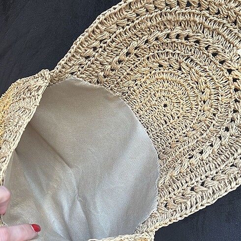 Beden hasır portföy clutch