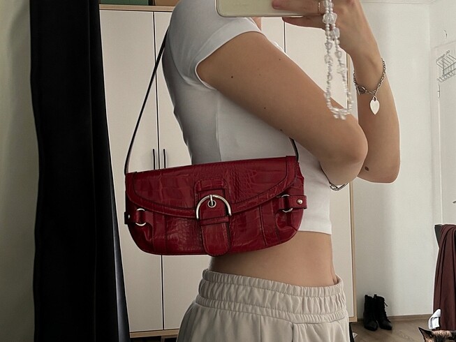 Beden kırmızı Renk Stradivarius kırmızı çanta