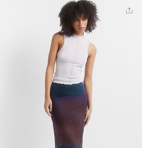 Pull and Bear Overlok detaylı bluz