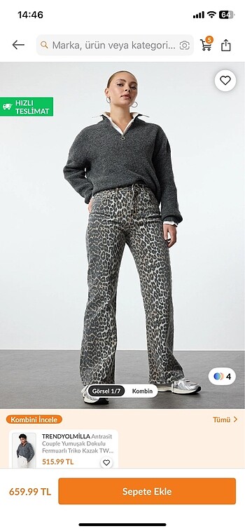 Leopar jean XXS (32) Beden