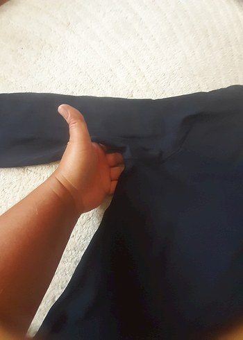 42 Beden siyah Renk Lacivert V Yaka Kolsuz Drapeli Bluz