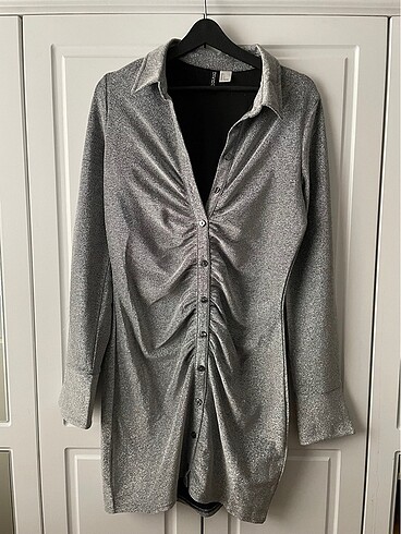H&M drape gömlek elbise