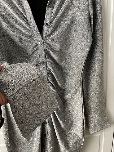 l Beden H&M drape gömlek elbise