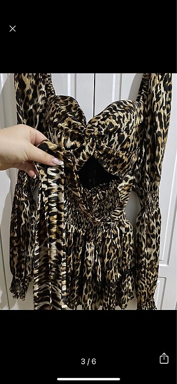 m Beden Sagaza leopar elbise