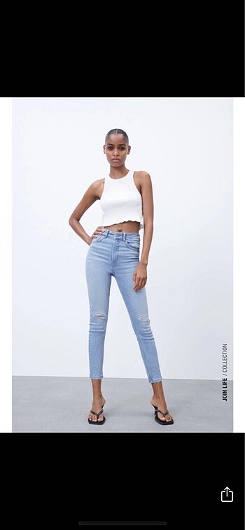 Yırtık detaylı skinny jean