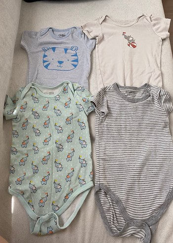 Bebek Erkek Kısa Kollu Pamuklu Body Seti