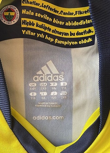 5 Yaş Beden Orjinal fenerbahçe forması