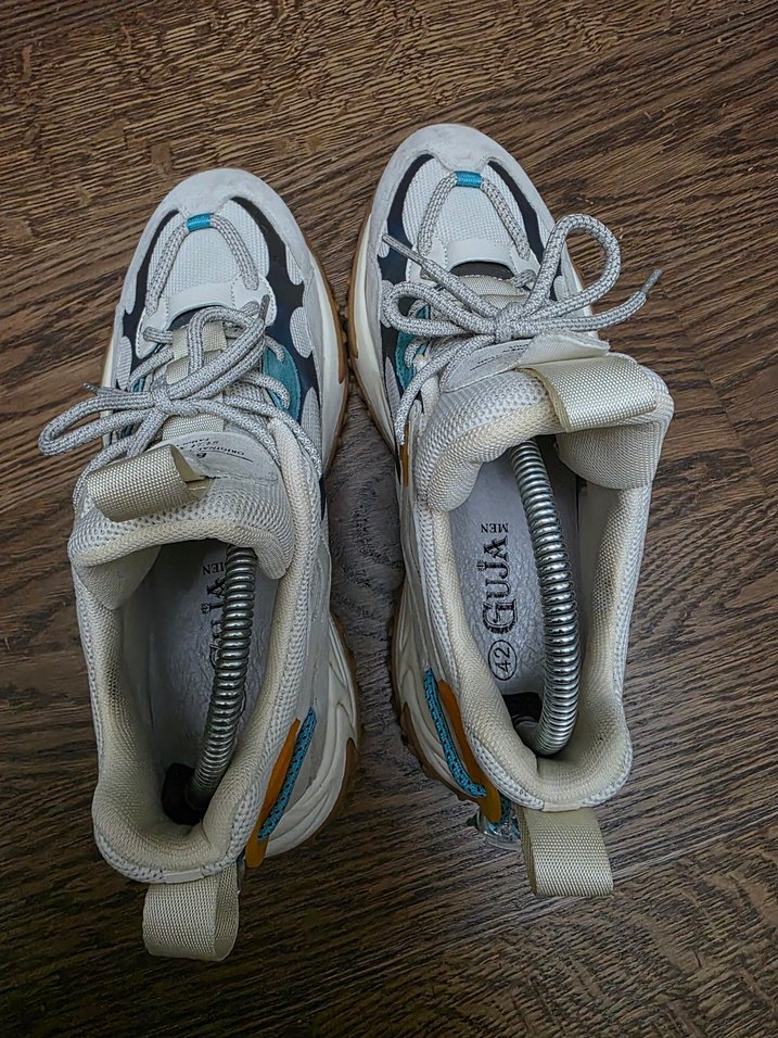 Bağcıklı Beyaz Gri Spor Kadın Sneaker - Görsel 3