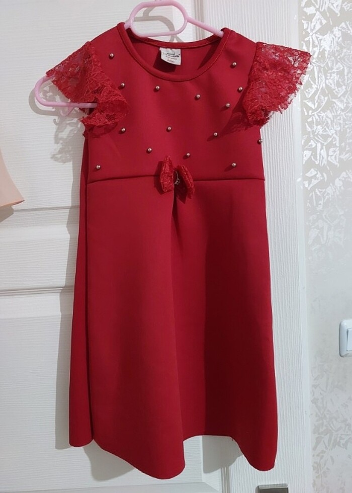 Kirmizi cocuk elbise - Görsel 2
