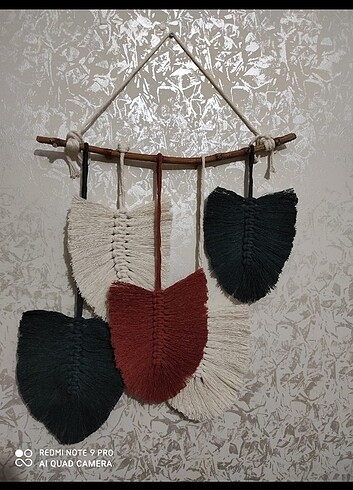 Makrome ipi ile yaprak - Görsel 2