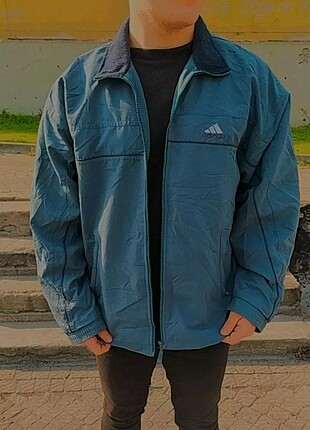 Adidas marka vintage bomber sırt detaylı