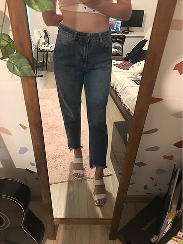 28 Beden mavi Renk Addax Mom Jean Kot Pantolon