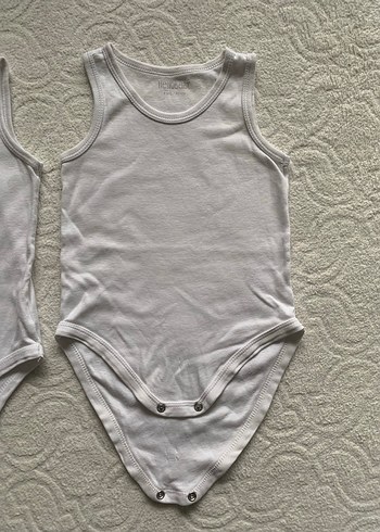 Beyaz Pamuklu Bebek Body - Görsel 3