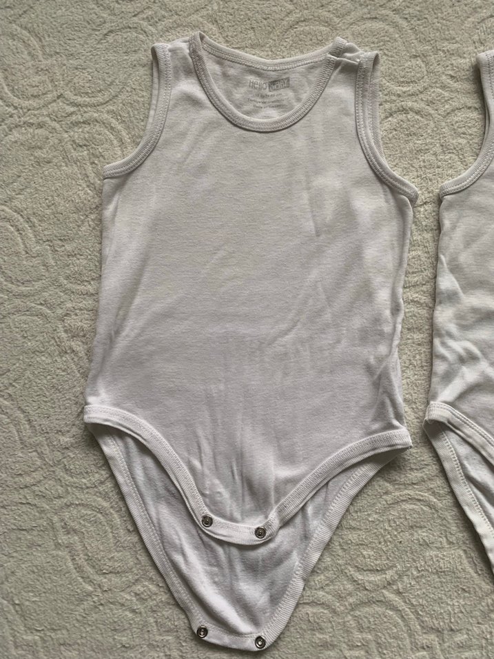 Beyaz Pamuklu Bebek Body - Görsel 2