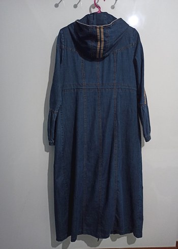 Kadın Uzun Kot Trençkot 40 Beden - Görsel 8