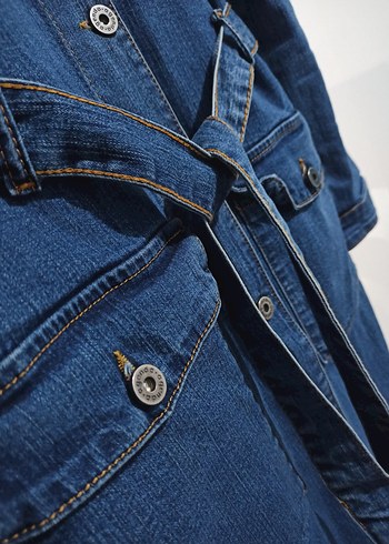 AGENDA Kadın Kot Trençkot 40 Beden - Görsel 5