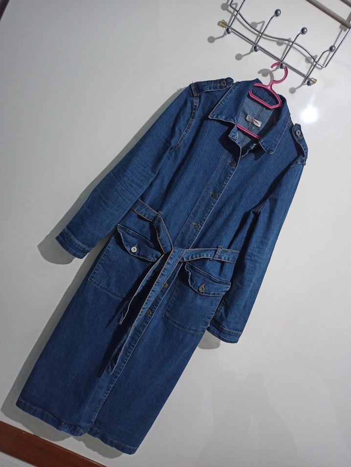 AGENDA Kadın Kot Trençkot 40 Beden - Görsel 2