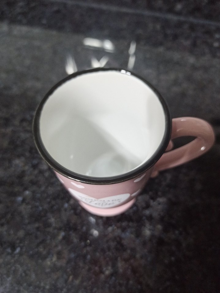 Kalpli Pembe Seramik Kupa - Görsel 5