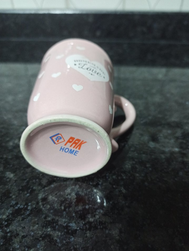 Kalpli Pembe Seramik Kupa - Görsel 4