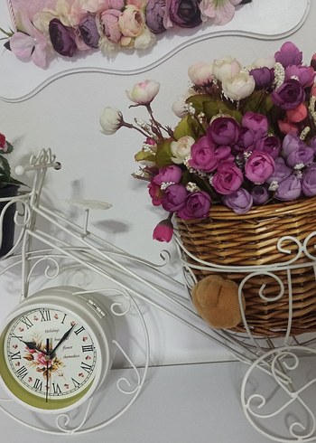 Ferforje Bisiklet Saat Çift Taraflı - Görsel 9