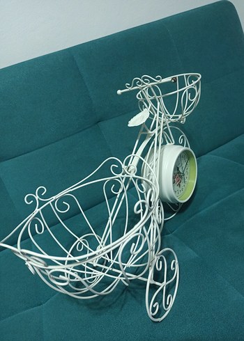 Ferforje Bisiklet Saat Çift Taraflı - Görsel 4